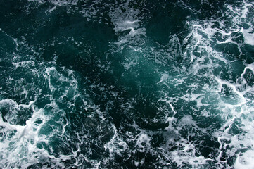 Fototapeta na wymiar Sea water top view. Wave splash background.