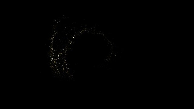 Glitter Particles Gold Circle 03