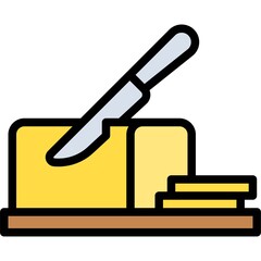 Butter icon, Bakery and baking related vector