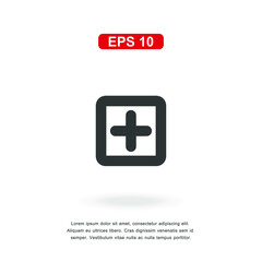 Obraz premium web icon plus sign isolated on white background. Simple vector illustration.