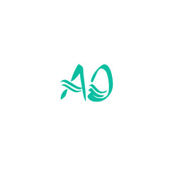 AO initial handwritten logo for identity