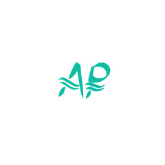 AP initial handwritten logo for identity