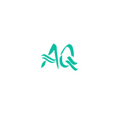 AQ initial handwritten logo for identity