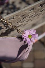 pearl necklace and flower