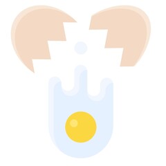 Break an egg icon, Bakery and baking related vector