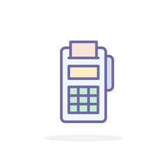Credit card terminal icon in filled outline style.