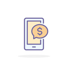 Mobile payment icon in filled outline style.