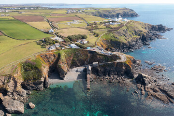 Aerial photograph of the Lizard, Cornwall, England.