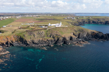 Aerial photograph of the Lizard, Cornwall, England.