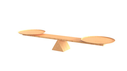 Balance Concept. Wooden Board Plank Balancing