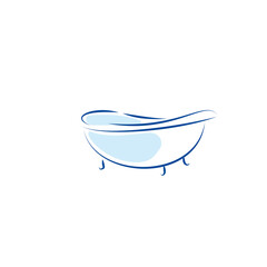 Bath. Plumbing logo design idea
