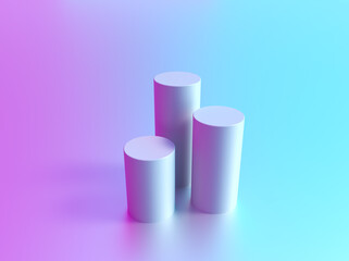 Podium pedestal background, cosmetic showcase luxury display stands. 3D podium pedestal or pillar column stand showcase rack