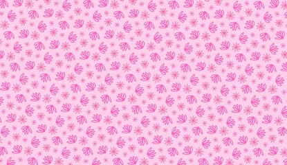 Spring Theme Feminine Pink Flower Floral Pattern Wallpaper Background