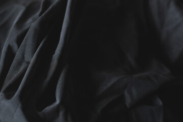 black smooth tulle fabric background