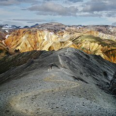 Landmannalaugar Islandia ścieżka w górach 