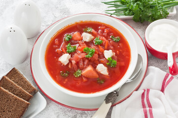 Beetroot soup borscht