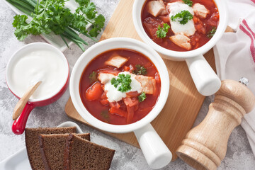 Beetroot soup borscht