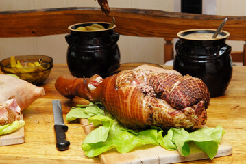 Baked pig on a wedding table