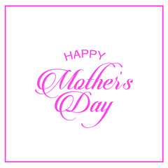 Happy Mother's Day typography with hearts vector design