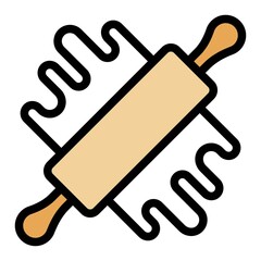 Rolling pin icon, Bakery and baking related vector