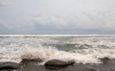 Olas playa Hawera Nueva Zelanda