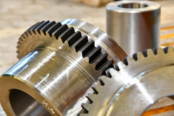 Cogwheel after fabrication on a gear cutting machine.