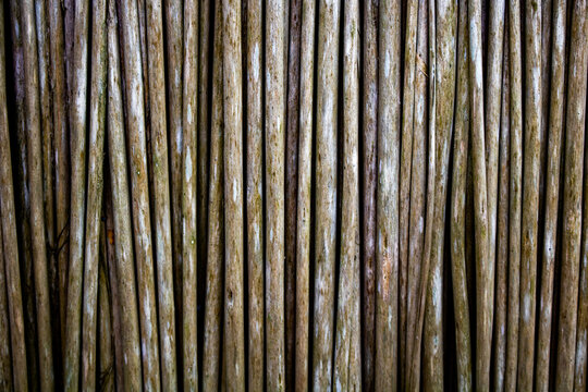 Old Jute Stick Wall Textured Wallpaper. Lovely jute stick walls. Vintage background.
