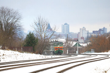 freight train passing through a railway crossing