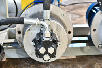 Hydraulic pump of a production oil station.