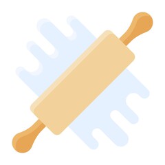 Rolling pin icon, Bakery and baking related vector