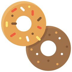 Doughnut icon, Bakery and baking related vector