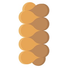 Challah icon, Bakery and baking related vector