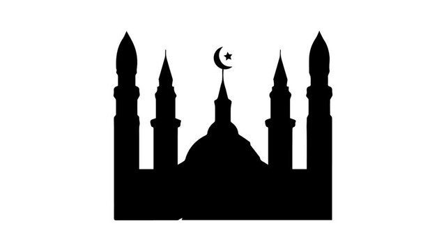 Ramadan holiday mosque vector animation icons HD