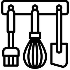 Baking tools icon, Bakery and baking related vector