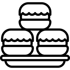 Macaron icon, Bakery and baking related vector