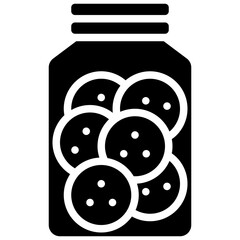 Cookie jar icon, Bakery and baking related vector