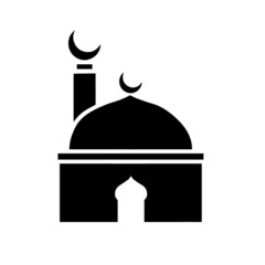 Ramadan holiday mosque vector icons