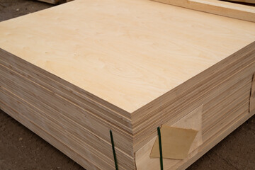 Plywood.Building material.The material is made of wood.