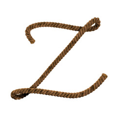 Rugged Rope text typeface letter Z