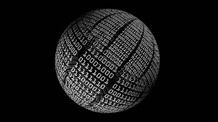 Binary Data On Spinning Sphere