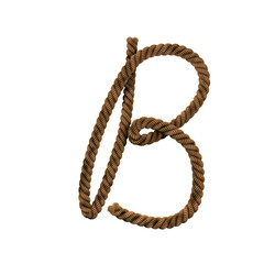 Rugged Rope text typeface letter B