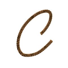 Rugged Rope text typeface letter C