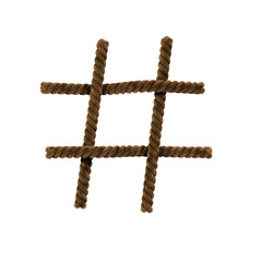 Rugged Rope text typeface letter hashtag