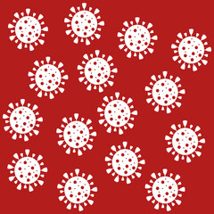 Vector illustration of Coronavirus in Covid 19 pandemic.