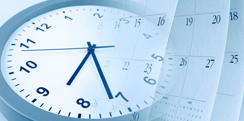 Clock and calendar pages