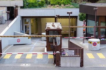 Parking Eingang, BIZ, Bank für Internationalen Zahlungsausgleich, Basel, Schweiz