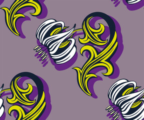 Vector ornamental hand drawing decorative baroque background. Ethnic seamless pattern ornament. Vector pattern.