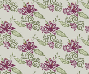 Vector ornamental hand drawing decorative baroque background. Ethnic seamless pattern ornament. Vector pattern.