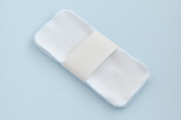 Zero waste cloth wipes on a blue background.