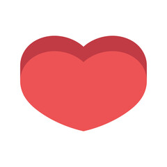 Heart vector icon. Flat style 3d illustration. Love representation. Valentine's day symbol.
